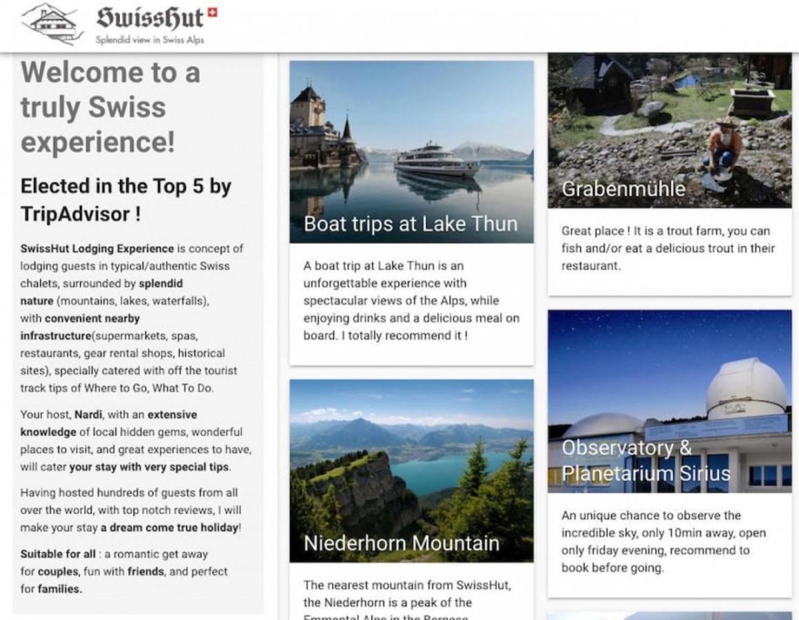 Swisshut Stunning Views Alps Lake - Chalet Erli Därligen Exterior foto